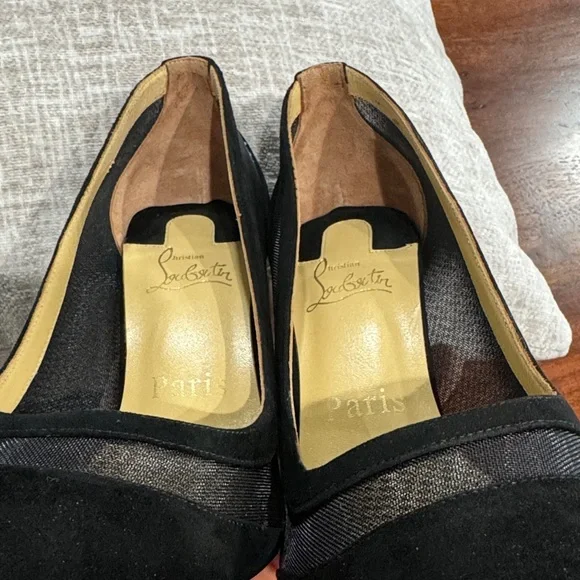 Christian Louboutin black suede pumps. - Picture 8 of 13